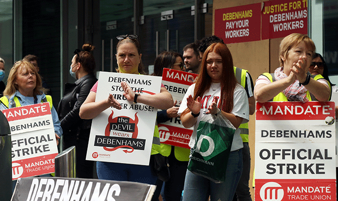 Debenhams Protests